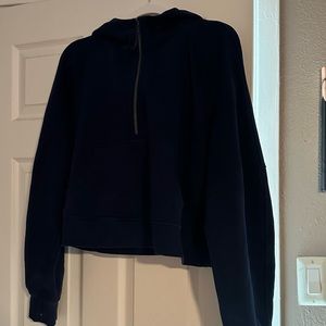 Lululemon Navy Scuba Crop Hoodie M/L